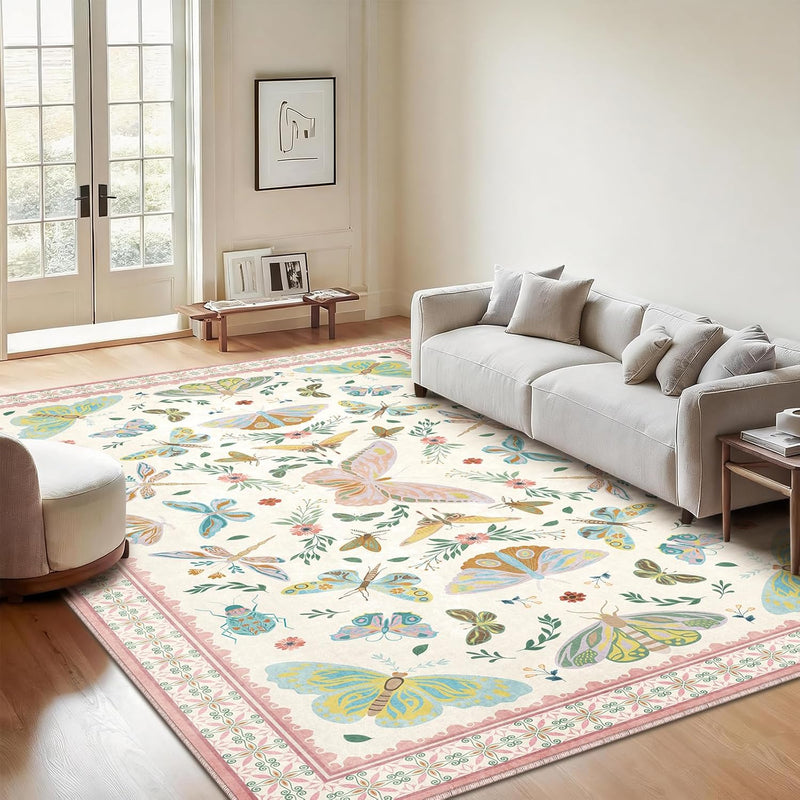 Rug Living Room Soft Washable Non Slip