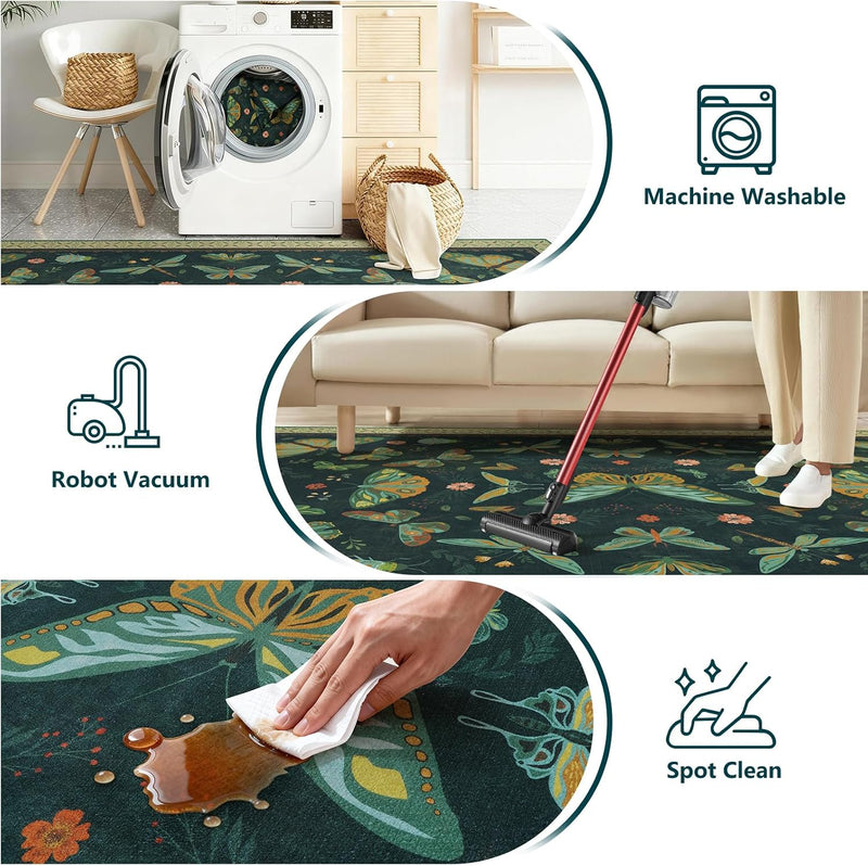 Rug Living Room Soft Washable Non Slip