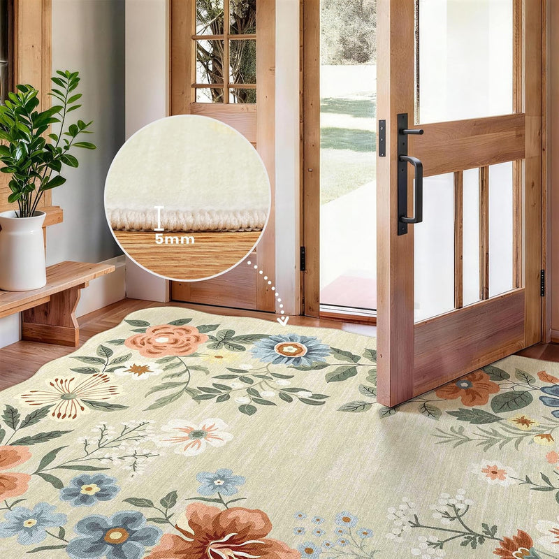 Rug Living Room Soft Washable Non Slip