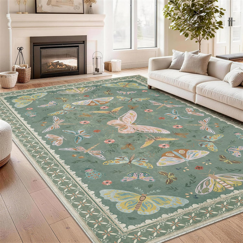 Rug Living Room Soft Washable Non Slip