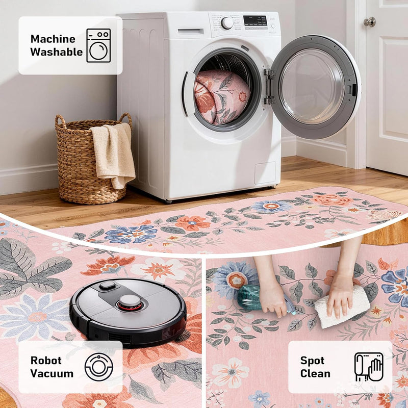 Rug Living Room Soft Washable Non Slip