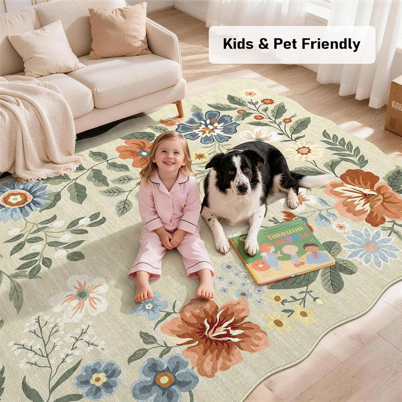 Rug Living Room Soft Washable Non Slip