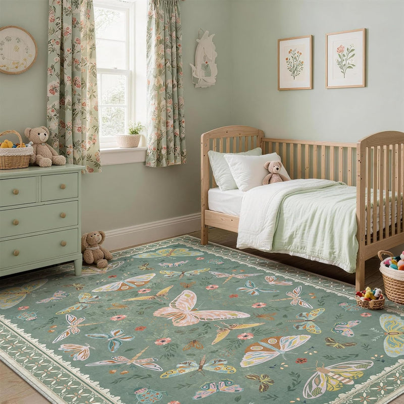 Rug Living Room Soft Washable Non Slip