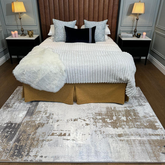 Rug Modern Abstract Textured Ombre Transitional Mixed Colour