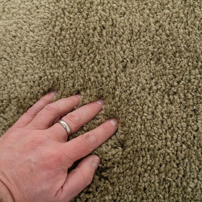 Sage Rug Plush Cotton-Backed Luxury Comfort Neutral Shaggy