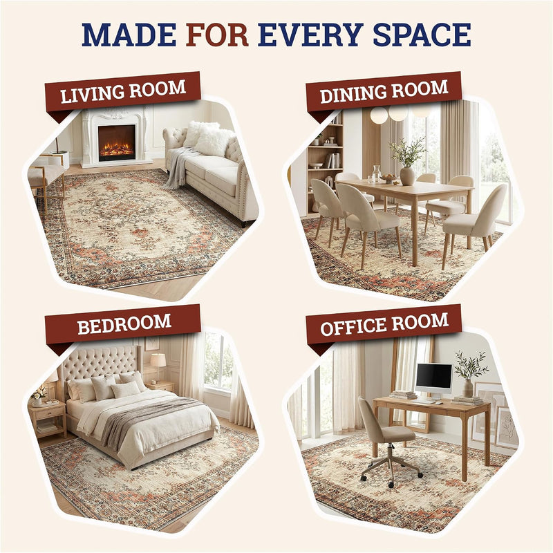Rugs for Bedroom Living Room Extra Large