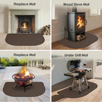 Rugs for Fireplaces Fire Resistant 60x40x0.1CM Fireproof