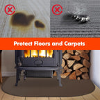 Rugs for Fireplaces Fire Resistant 60x40x0.1CM Fireproof