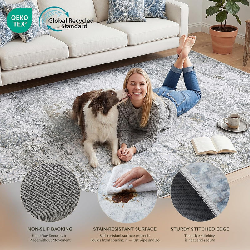 Rugs for Living Room Bedroom Extra Large