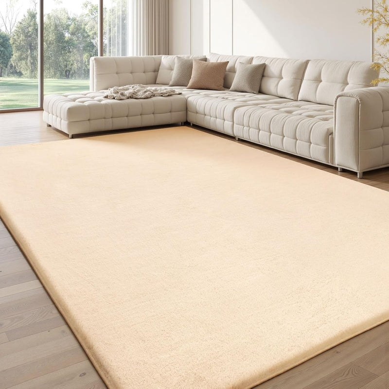 Rugs Living Room Area Faux Bunny Fuzzy