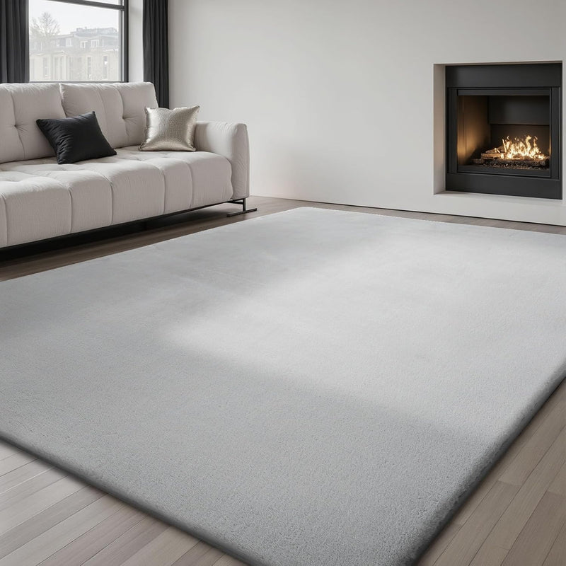 Rugs Living Room Area Faux Bunny Fuzzy