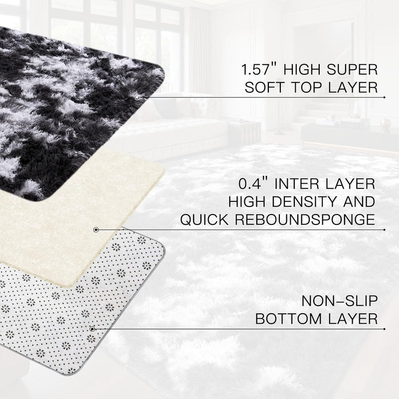 Large Rugs Living Room Shaggy for Bedroom