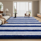 Striped Blue and White