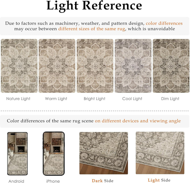 Rugs Living Room Area Rug Bedroom Large Washable