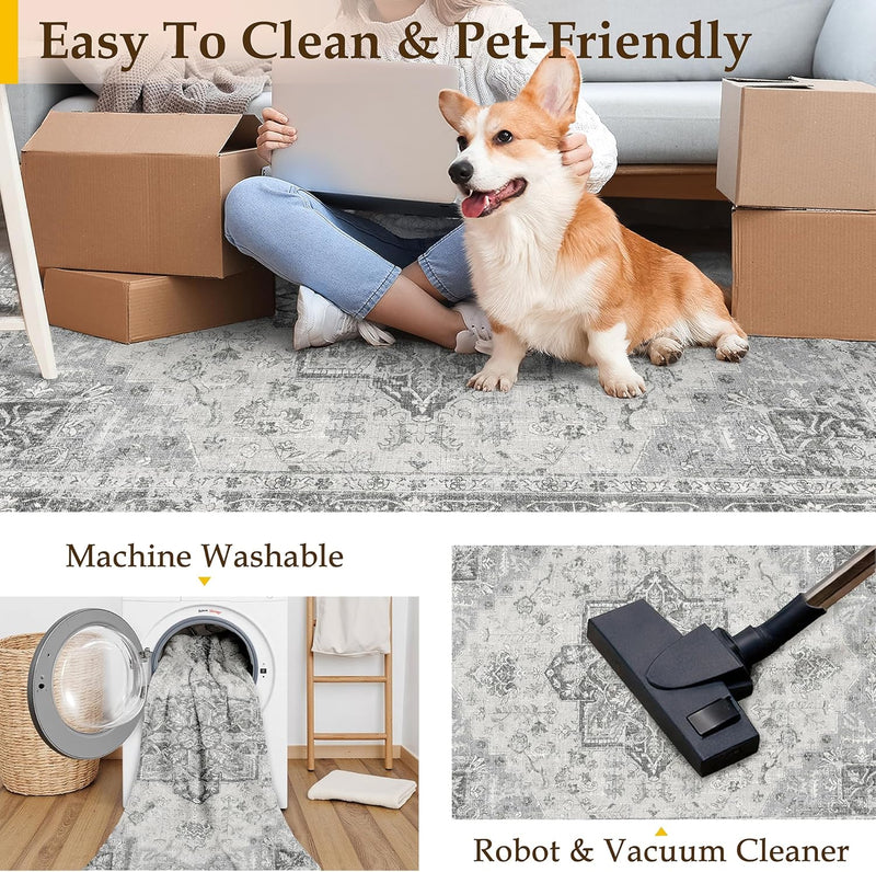 Rugs Living Room Area Rug Bedroom Large Washable
