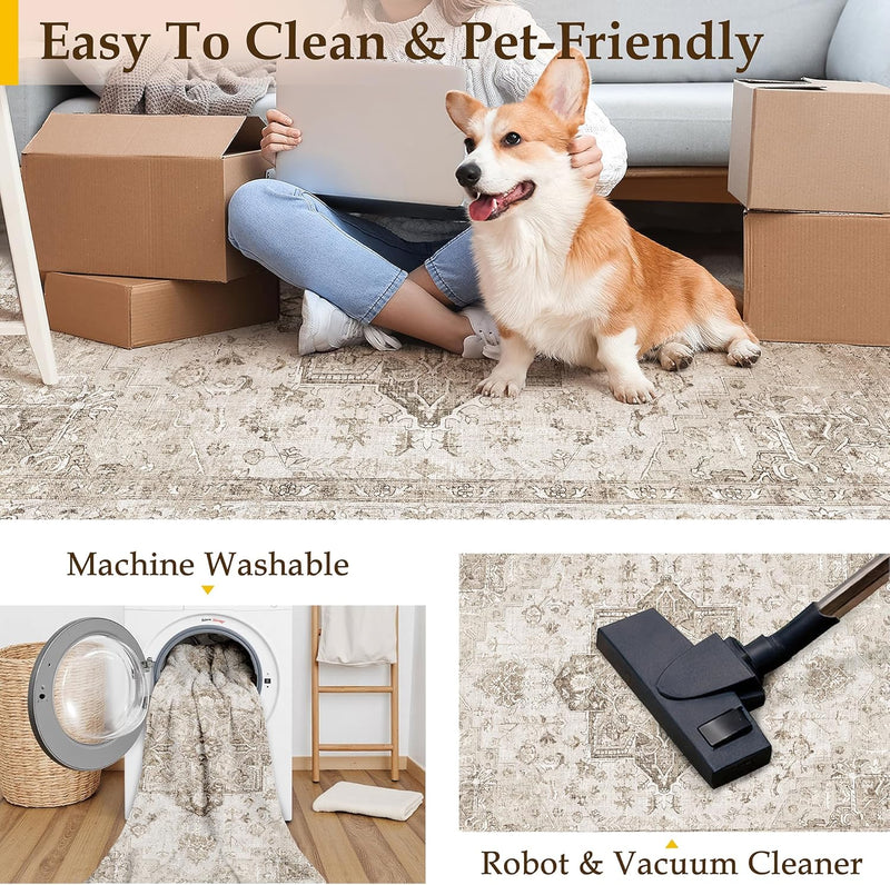 Rugs Living Room Area Rug Bedroom Large Washable