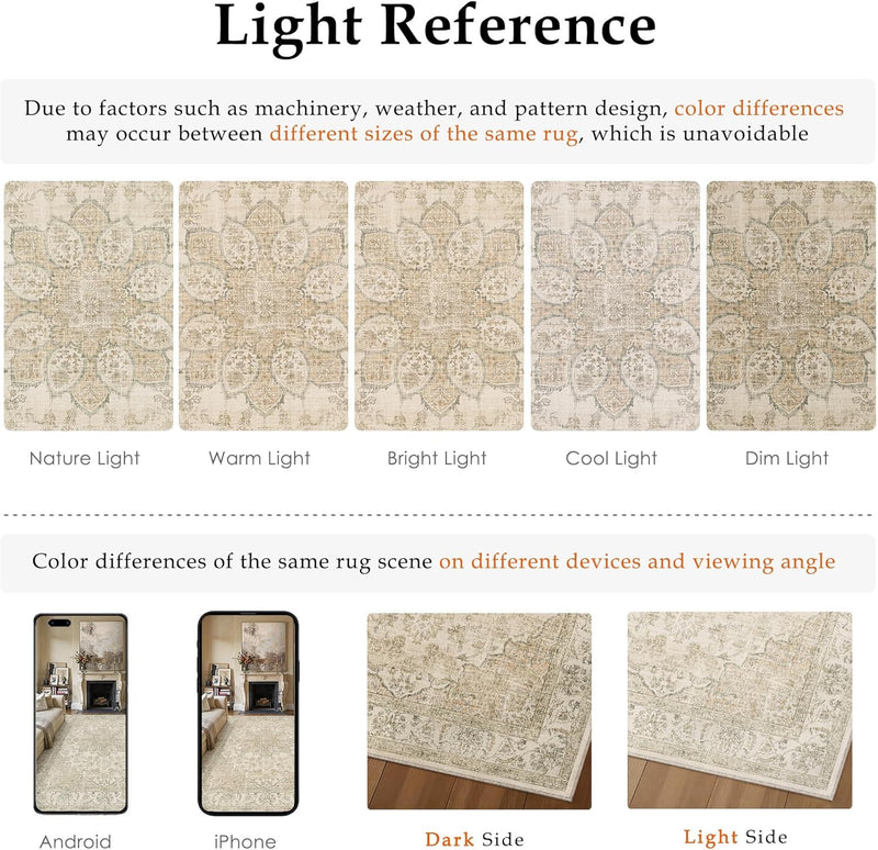 Rugs Living Room Area Rug Bedroom Large Washable