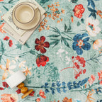 Rugs Living Room Area Rug Floral Washable