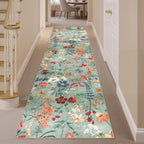 Rugs Living Room Area Rug Floral Washable
