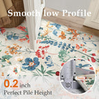 Rugs Living Room Area Rug Floral Washable
