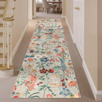 Rugs Living Room Area Rug Floral Washable