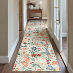 Rugs Living Room Area Rug Floral Washable
