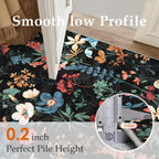Rugs Living Room Area Rug Floral Washable