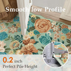 Rugs Living Room Area Rug Floral Washable