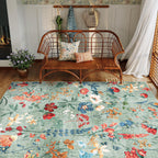 Rugs Living Room Area Rug Floral Washable