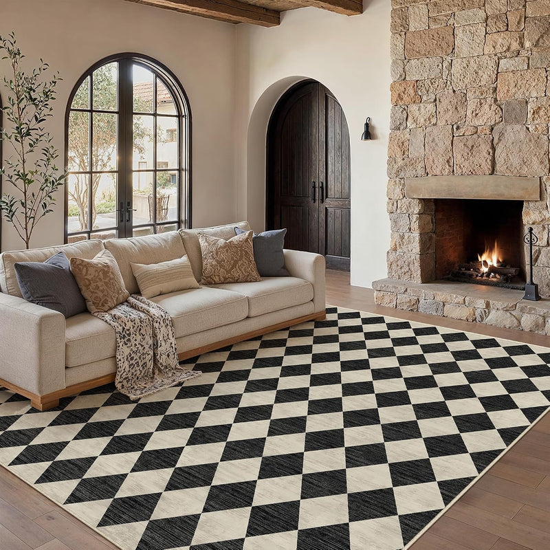 Rugs Living Room Area Rug Washable Bedroom