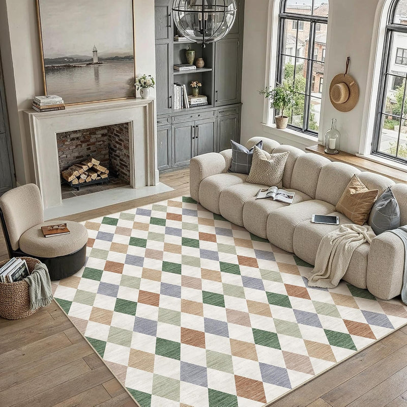 Rugs Living Room Area Rug Washable Bedroom