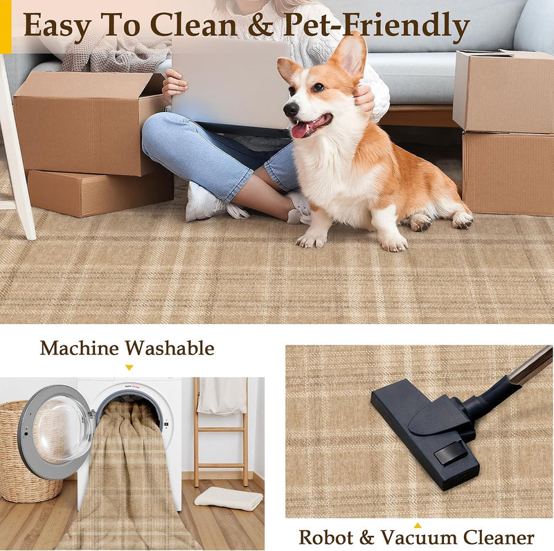 Rugs Living Room Area Rug Washable Bedroom