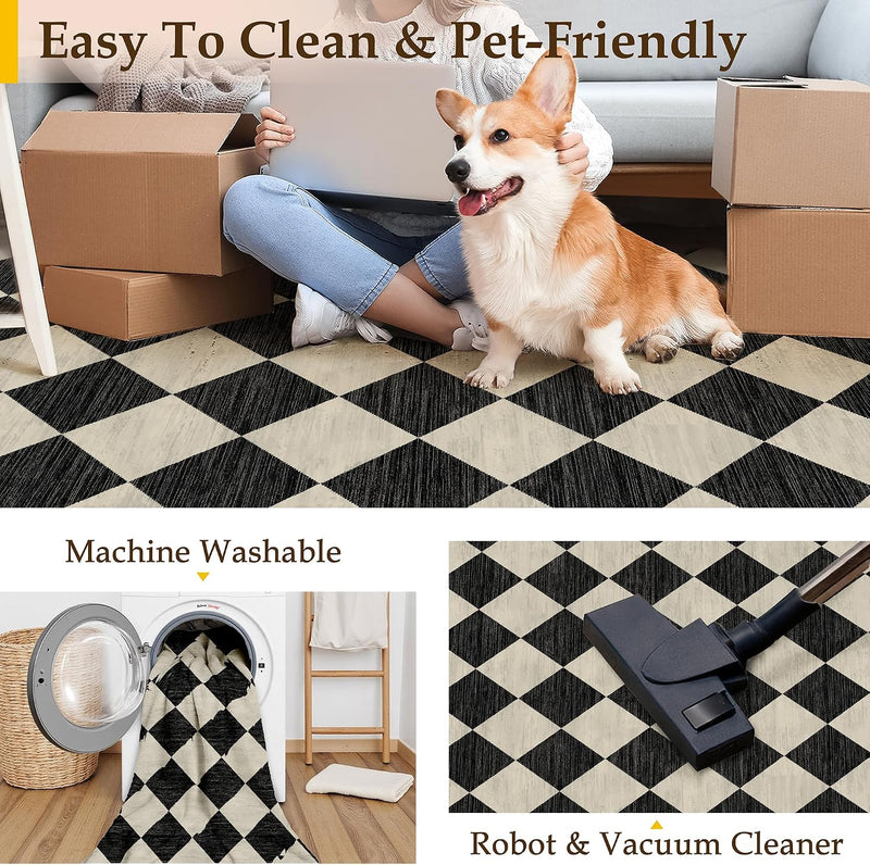 Rugs Living Room Area Rug Washable Bedroom