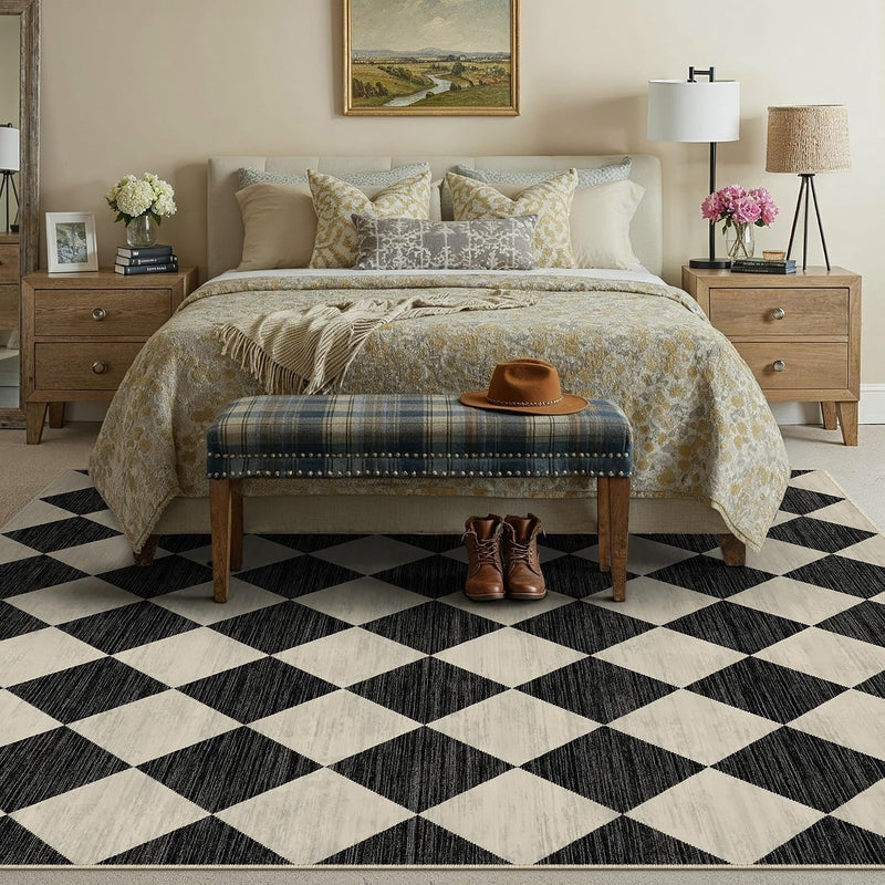 Rugs Living Room Area Rug Washable Bedroom