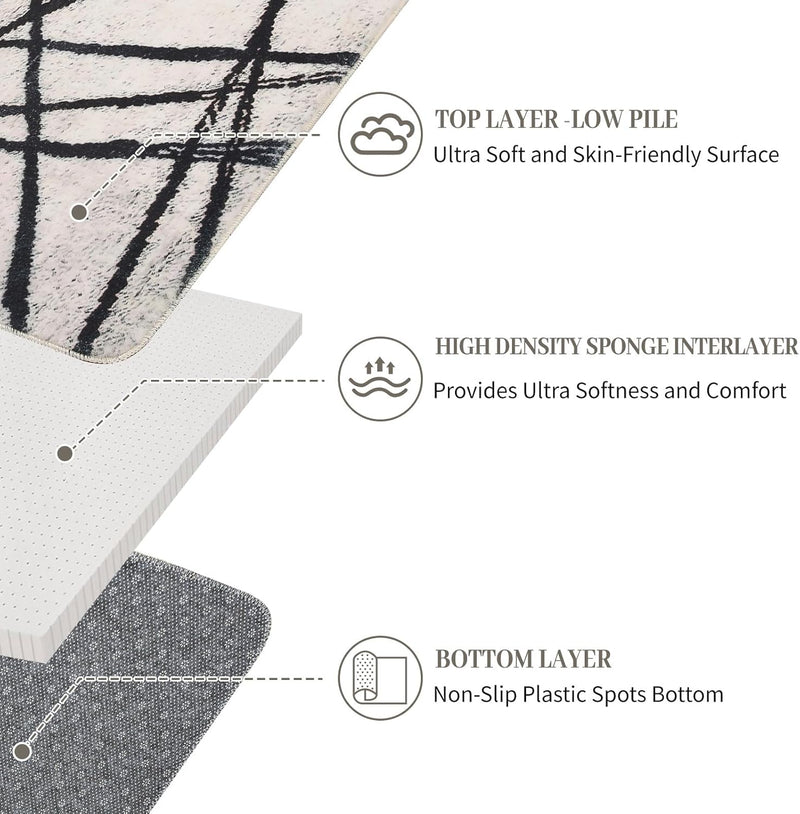Rugs Living Room Bedroom Rug Modern Short Pile