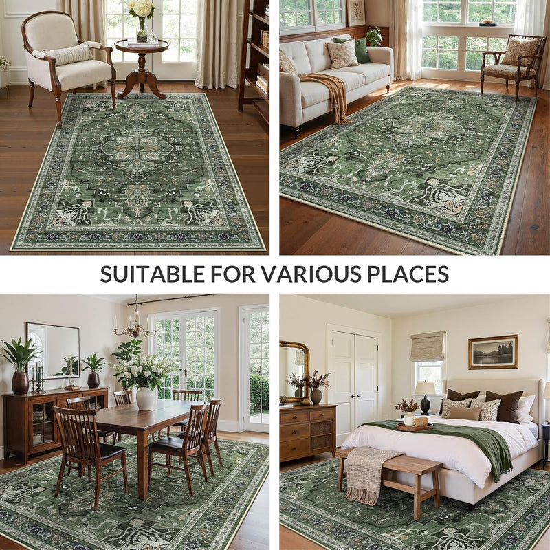 Rugs Living Room Washable Short Pilenon Slip
