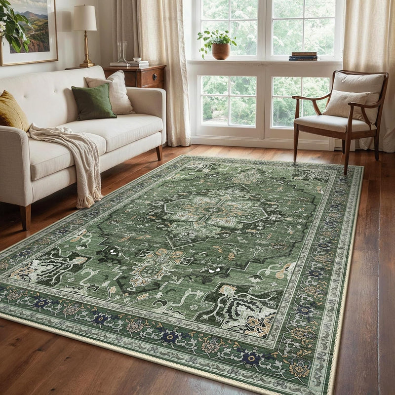 Rugs Living Room Washable Short Pilenon Slip