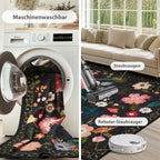 Rugs Living Room Floral Washable Bedroom Rug