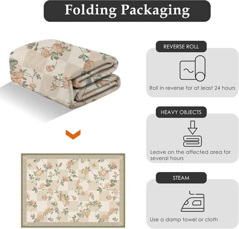 Washable Rug for Living Room Non Slip
