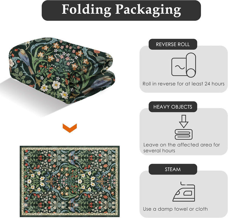 Washable Rug for Living Room Non Slip