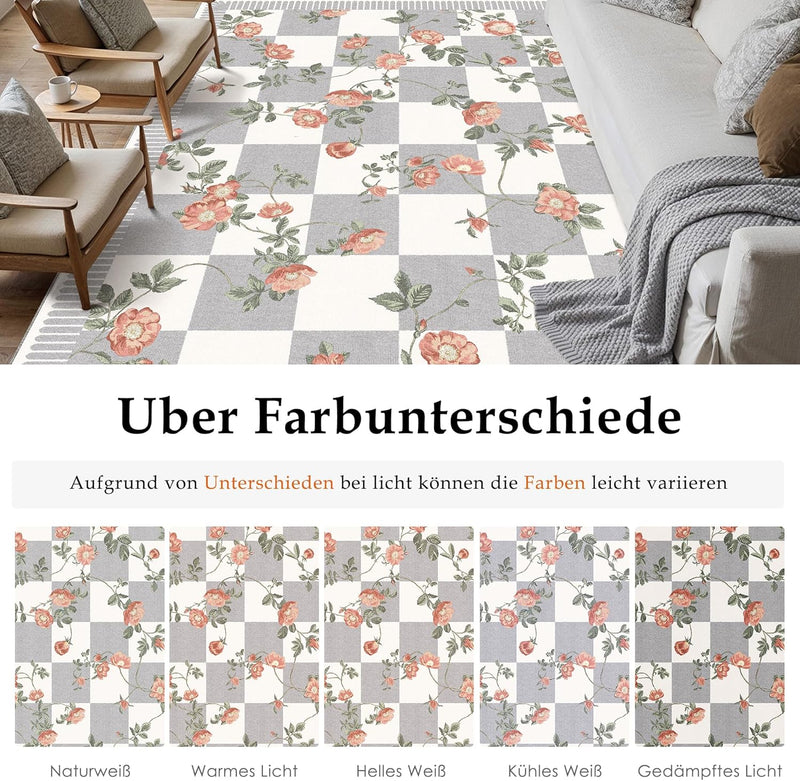 Washable Rug for Living Room Non Slip