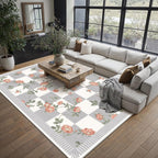 Rugs Living Room Floral Washable Non