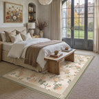 Rugs Living Room Floral Washable Non