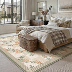 Rugs Living Room Floral Washable Non