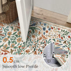 Rugs Living Room Floral Washable Non