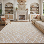 Rugs Living Room Floral Washable Non