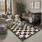 Rugs Living Room Floral Washable Non
