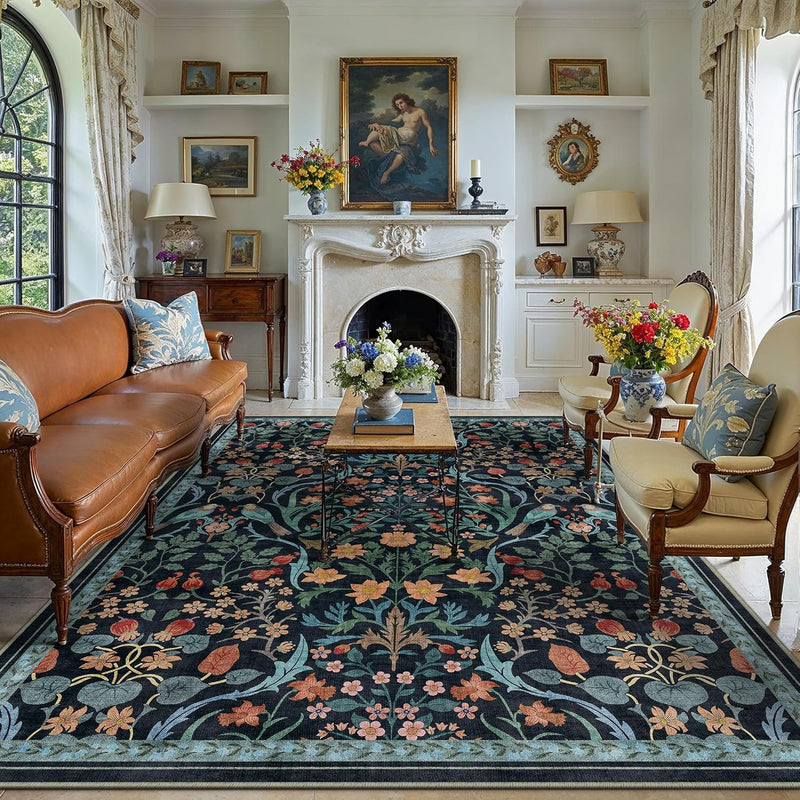 Washable Rug for Living Room Non Slip