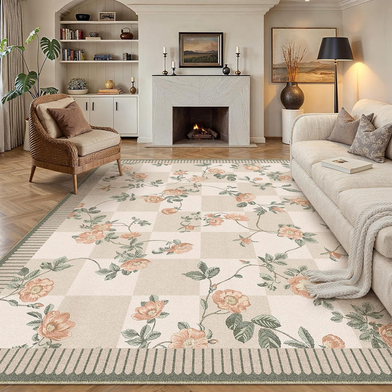 Washable Rug for Living Room Non Slip