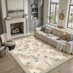 Rugs Living Room Floral Washable Non